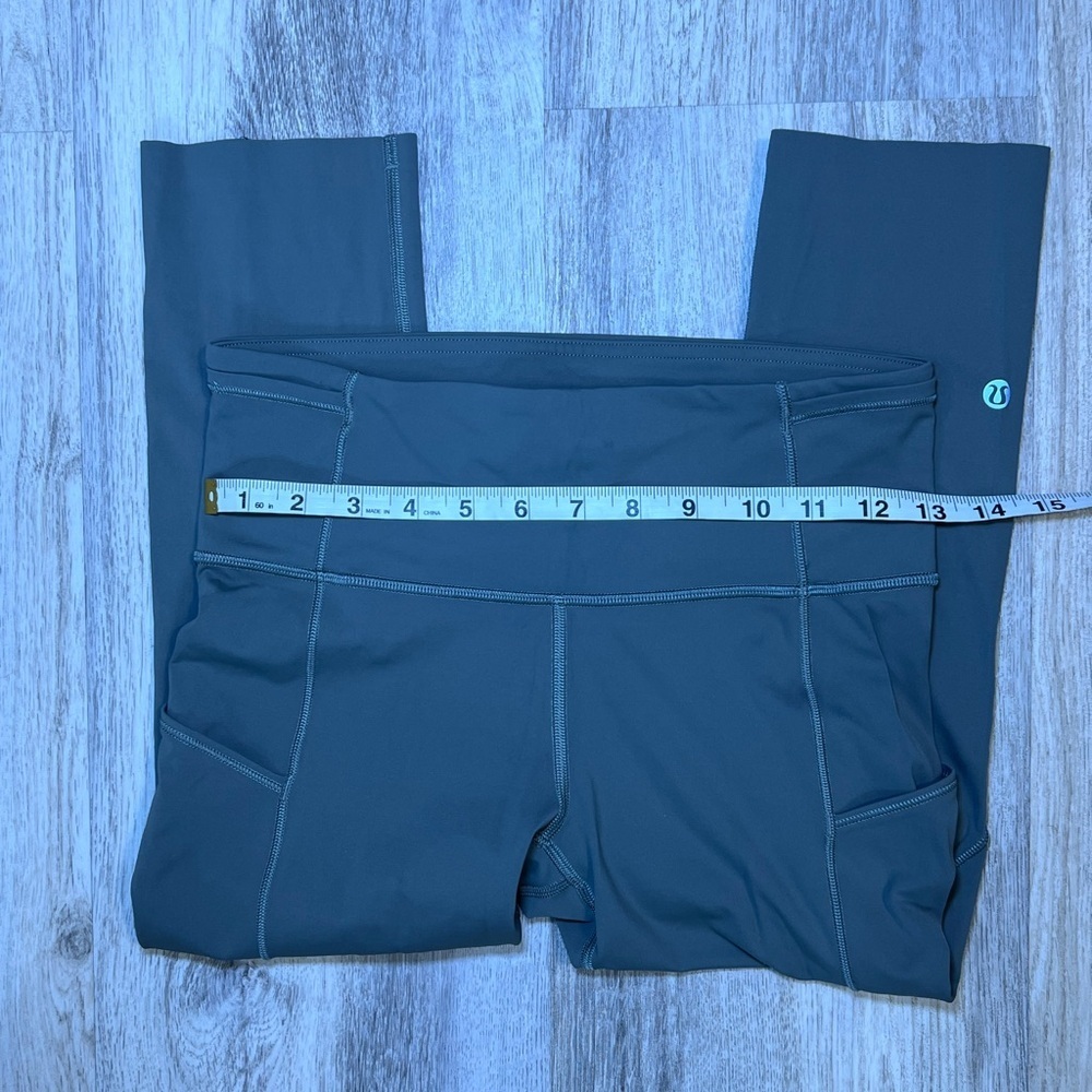 Lululemon Fast and Free Crop II Nulu‎ Leggings in green Size 6 - Picture 7 of 10